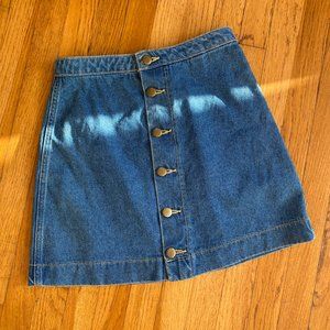 American Apparel button front denim skirt